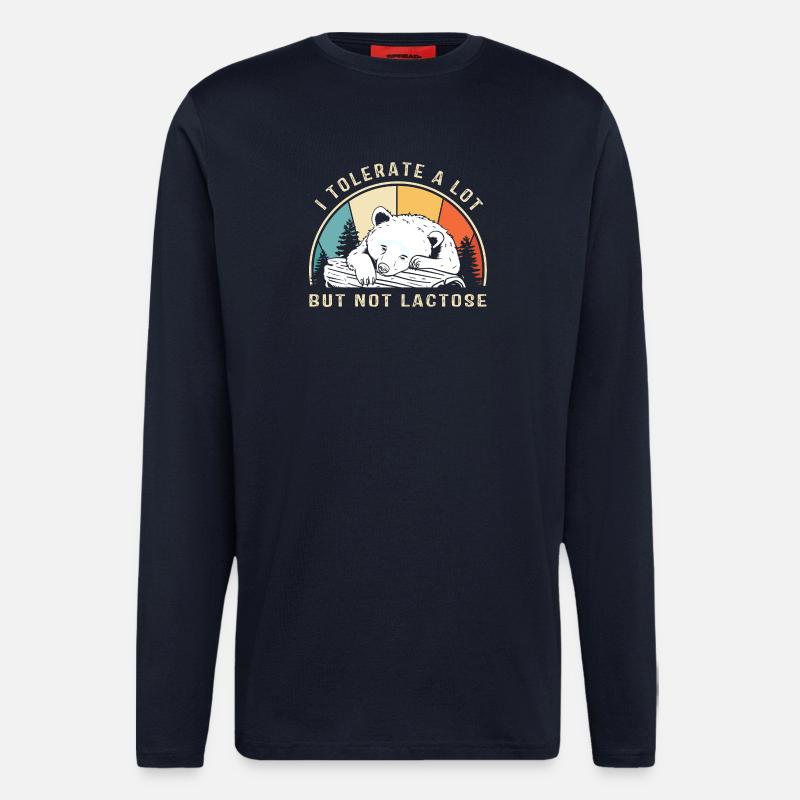 Milk Allergy Lactose Intolerance Flatulence - Longsleeve - made by SPREAD  - DARK NAVY