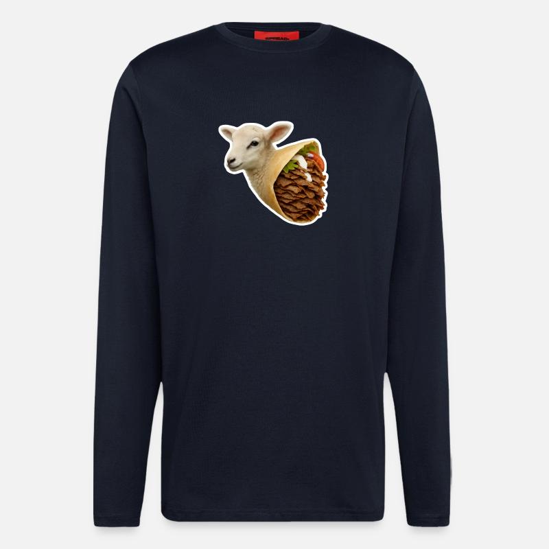 Fleischkonsum | Döner Lamm - Langarmshirt - made by SPREAD - DARK NAVY