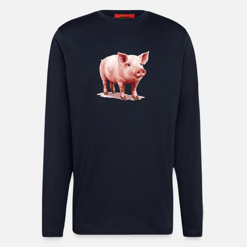 Pig Pig - Longsleeve - made by SPREAD  - DARK NAVY