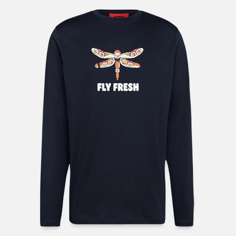 Sushi Dragonfly Fly Fresh - Langarmshirt - made by SPREAD - DARK NAVY