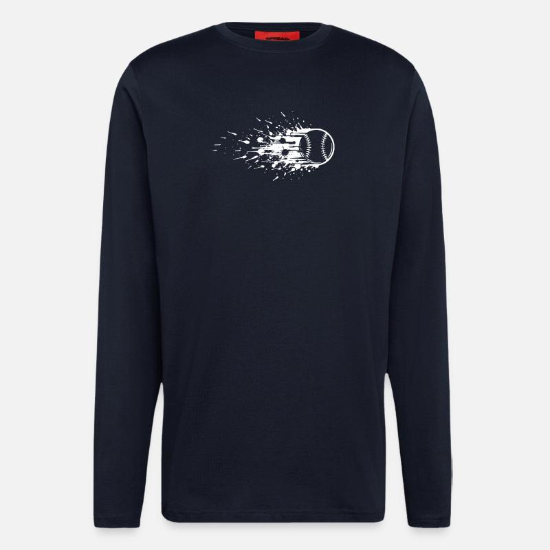 Energetische Baseball-Kunst - Langarmshirt - made by SPREAD  - DARK NAVY