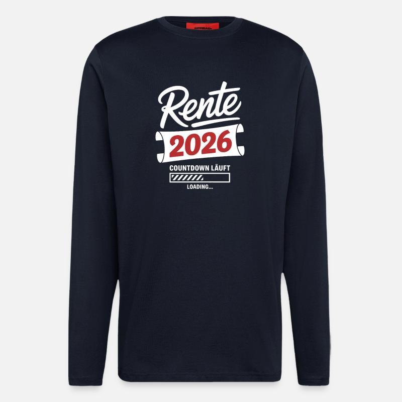 Pension 2026 countdown is on - Longsleeve - made by SPREAD  - DARK NAVY