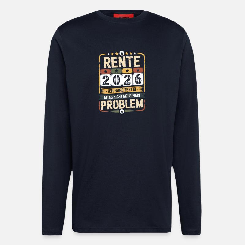 Pension 2026 – Peace at last - Longsleeve - made by SPREAD  - DARK NAVY