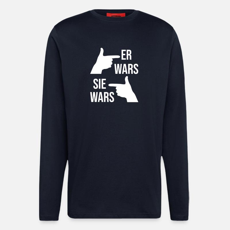 Er wars sie wars - Langarmshirt - made by SPREAD  - DARK NAVY