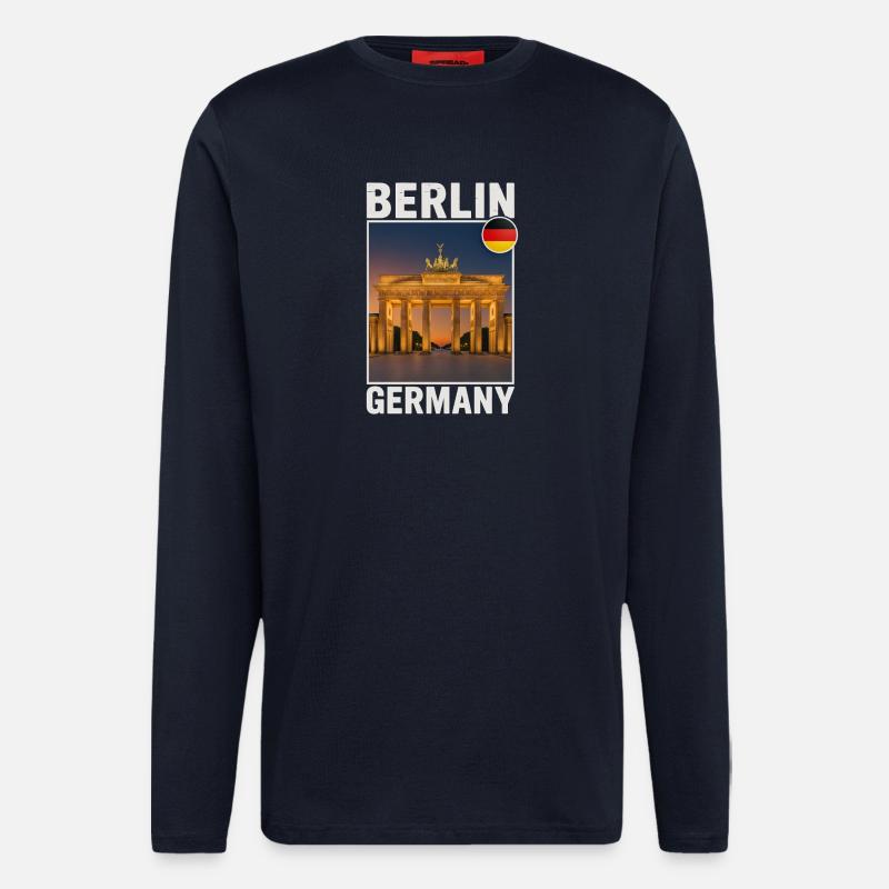 Berlin Brandenburg Gate - Longsleeve - made by SPREAD  - DARK NAVY