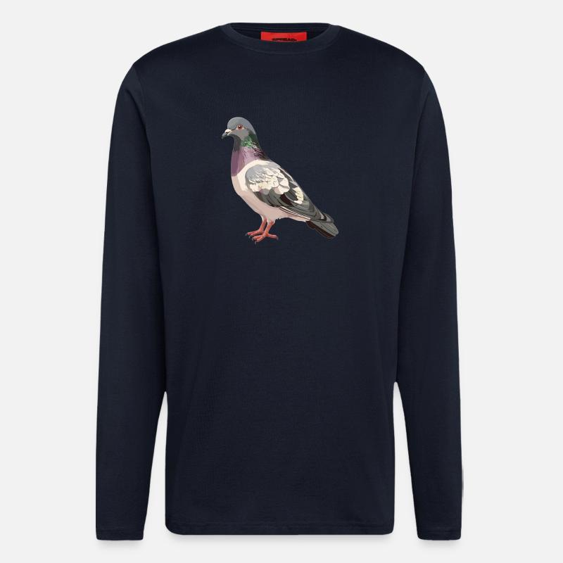Tauben Taube - Langarmshirt - made by SPREAD - DARK NAVY