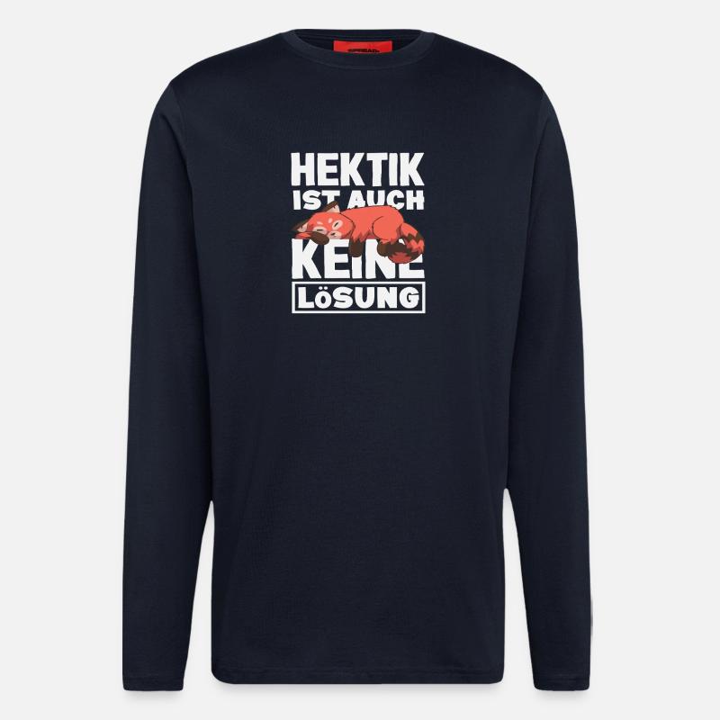 Funny Fox No Motivation Saying - Longsleeve - made by SPREAD  - DARK NAVY
