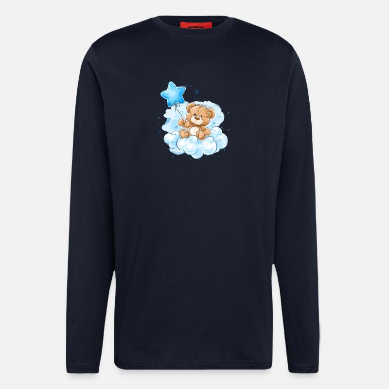 Teddy on Clouds Balloon - Longsleeve - made by SPREAD  - DARK NAVY