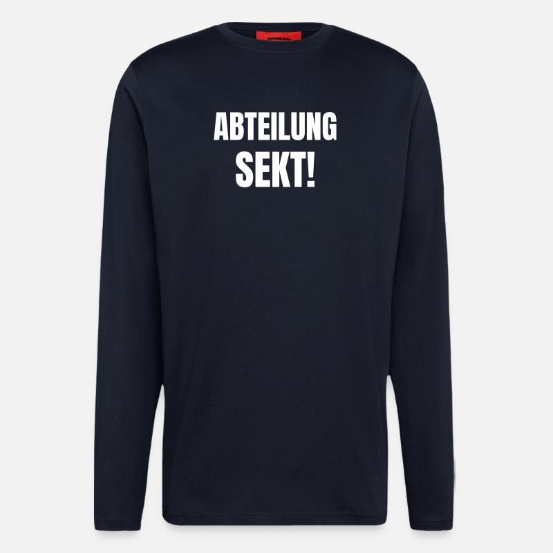 Abteilung Sekt! - Langarmshirt - made by SPREAD  - DARK NAVY