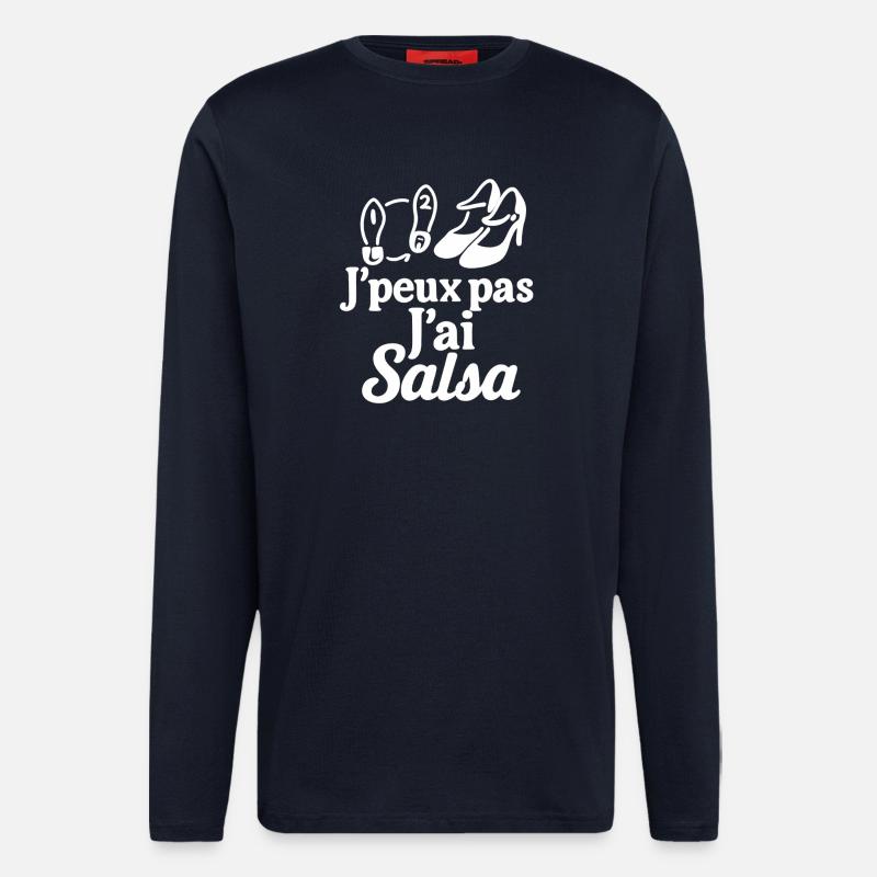 I can't I have Salsa - Longsleeve - made by SPREAD - DARK NAVY