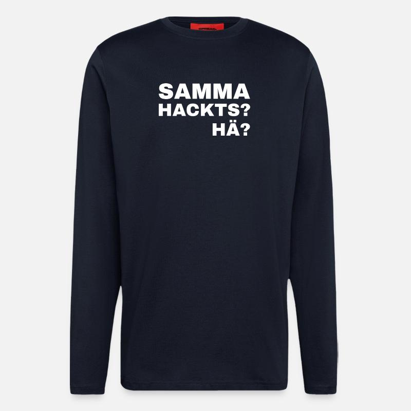 samma hacks hä - Longsleeve - made by SPREAD  - DARK NAVY