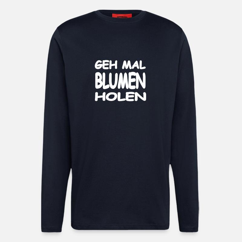 Blumen - Langarmshirt - made by SPREAD  - DARK NAVY
