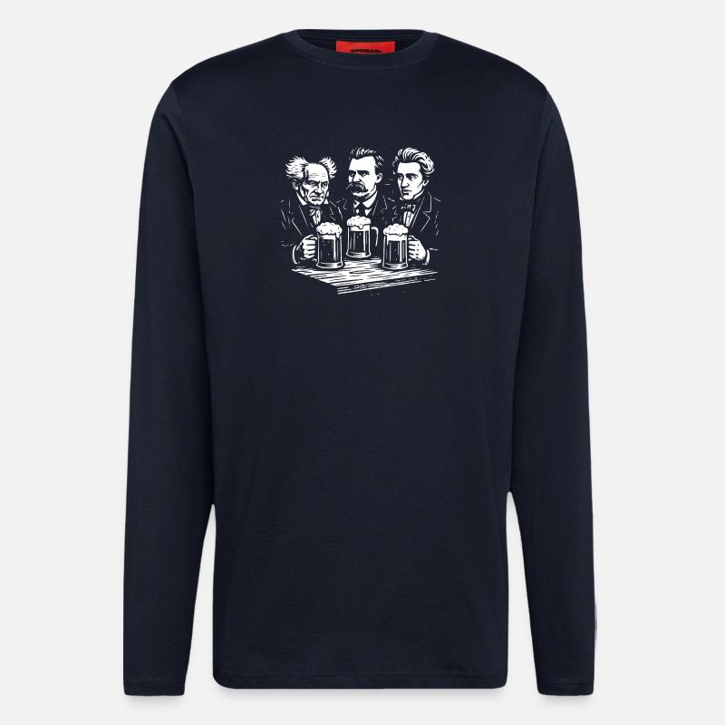 Deutscher Philosophenpub - Langarmshirt - made by SPREAD  - DARK NAVY