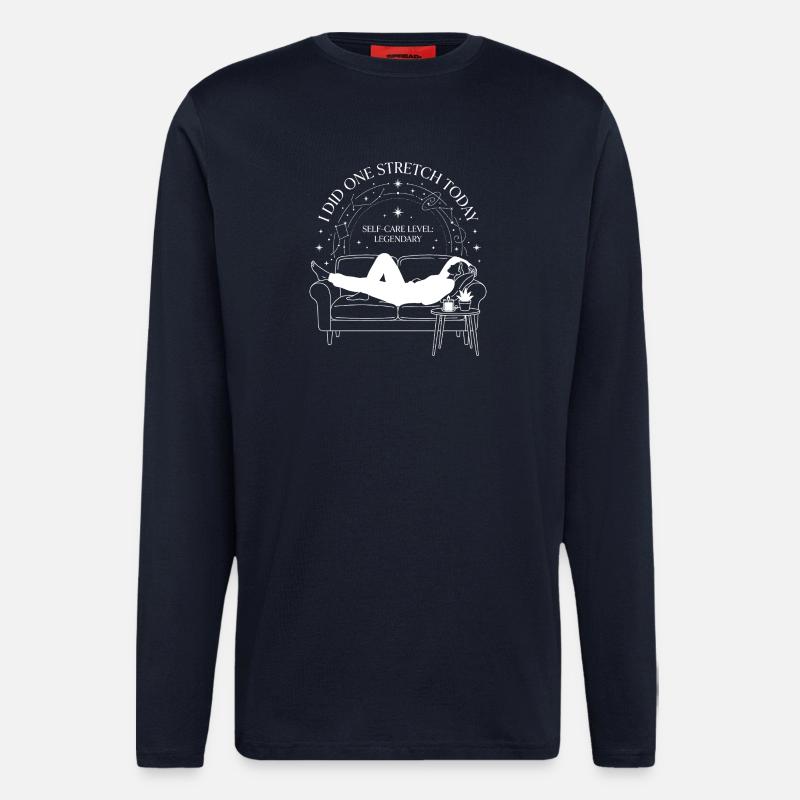 I Did One Stretch Today - Langarmshirt - made by SPREAD - DARK NAVY