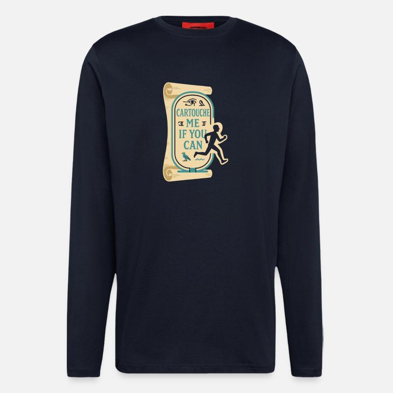 Pharaoh Archaeology in Ancient Egypt - Longsleeve - made by SPREAD  - DARK NAVY