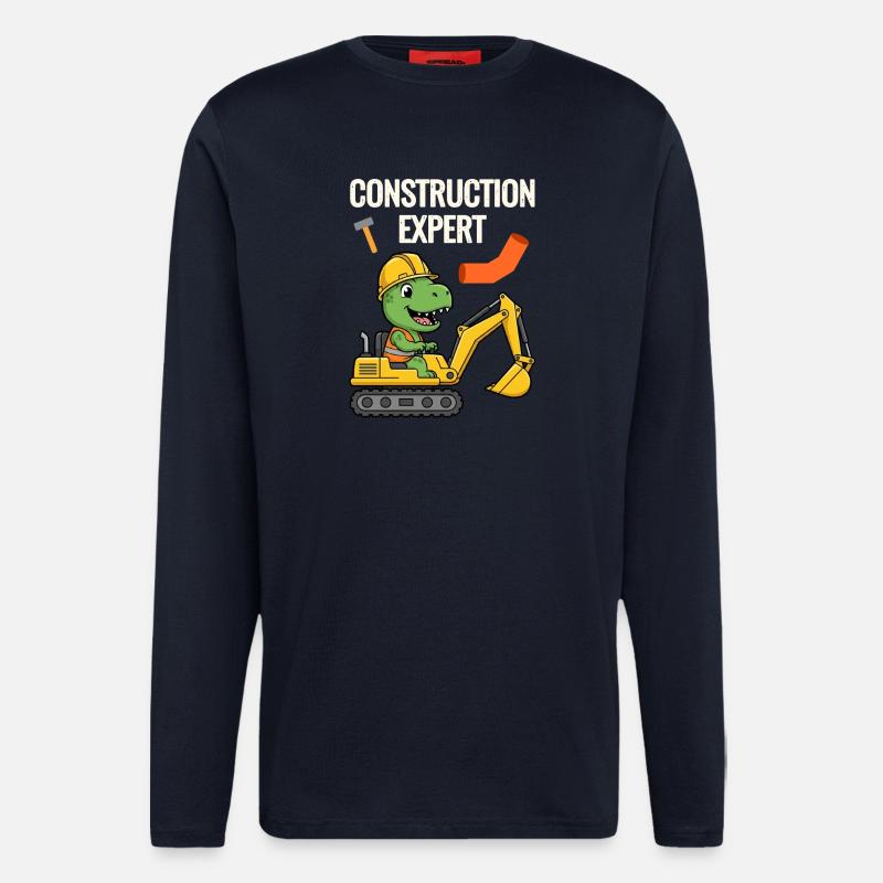 Construction worker Dino - Longsleeve - made by SPREAD - DARK NAVY