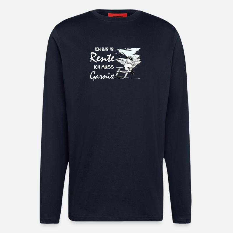 Lustiges deutsches Ruhestandsdesign - Langarmshirt - made by SPREAD - DARK NAVY