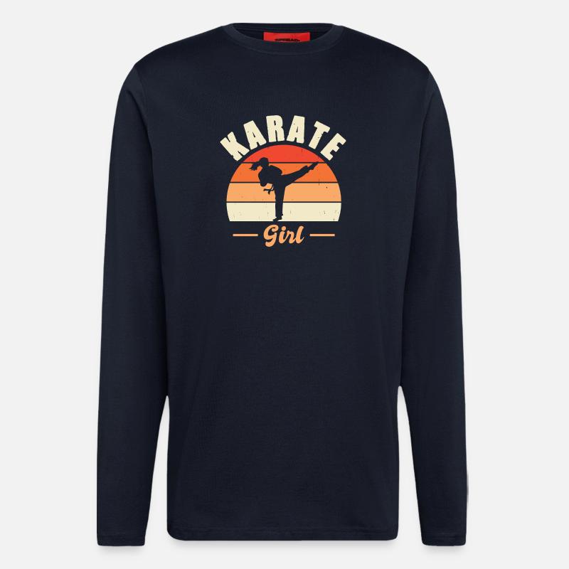 Karate Training Geschenke Karatetraining - Langarmshirt - made by SPREAD - DARK NAVY