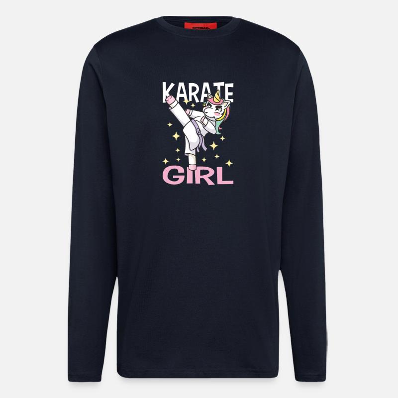 Karate Training Geschenke Karatetraining - Langarmshirt - made by SPREAD  - DARK NAVY