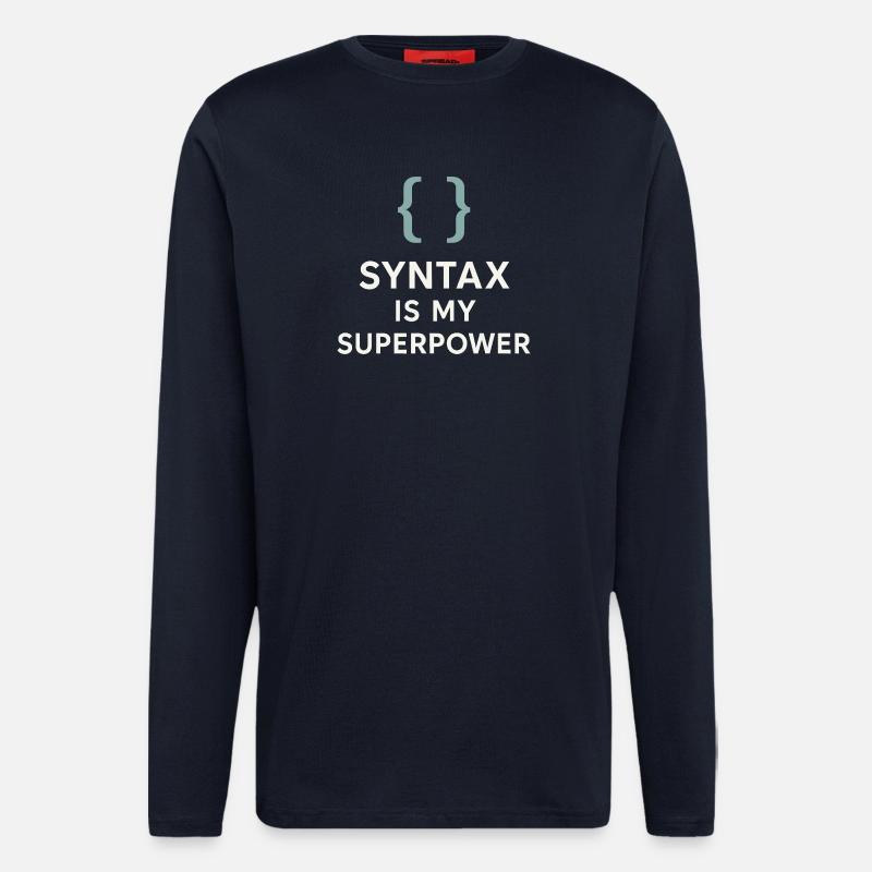 Grammatik Oxford Comma Language Rules - Langarmshirt - made by SPREAD - DARK NAVY
