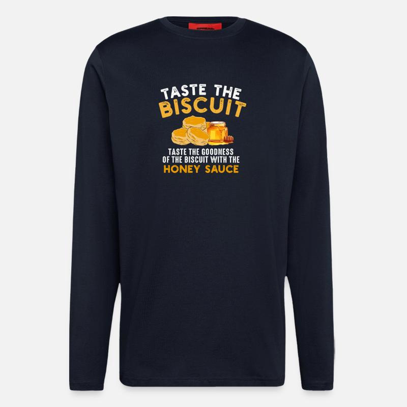 Probieren Sie die Biscuit-Honigsauce - Langarmshirt - made by SPREAD  - DARK NAVY