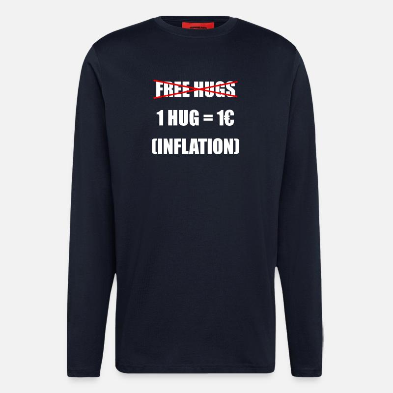 Câlins gratuits - Ajustés à l’inflation - Manches longues bio décontracté fabriqué en UE - DARK NAVY