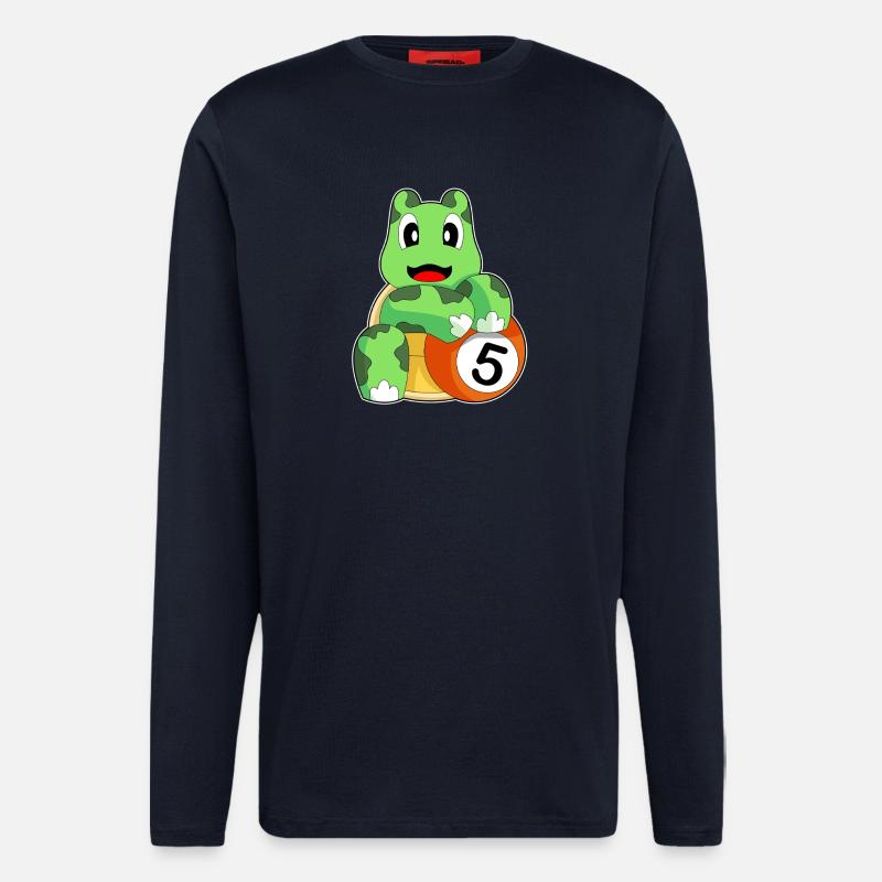 Schildkröte Billiard Queue Sport - Langarmshirt - made by SPREAD  - DARK NAVY