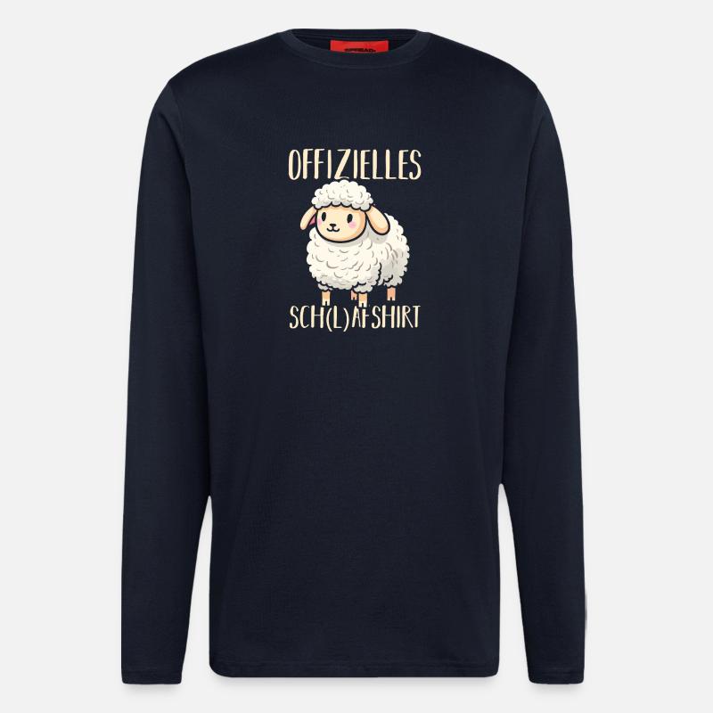 Official Sleep Shirt Sleeping Sheep - Longsleeve - made by SPREAD  - DARK NAVY
