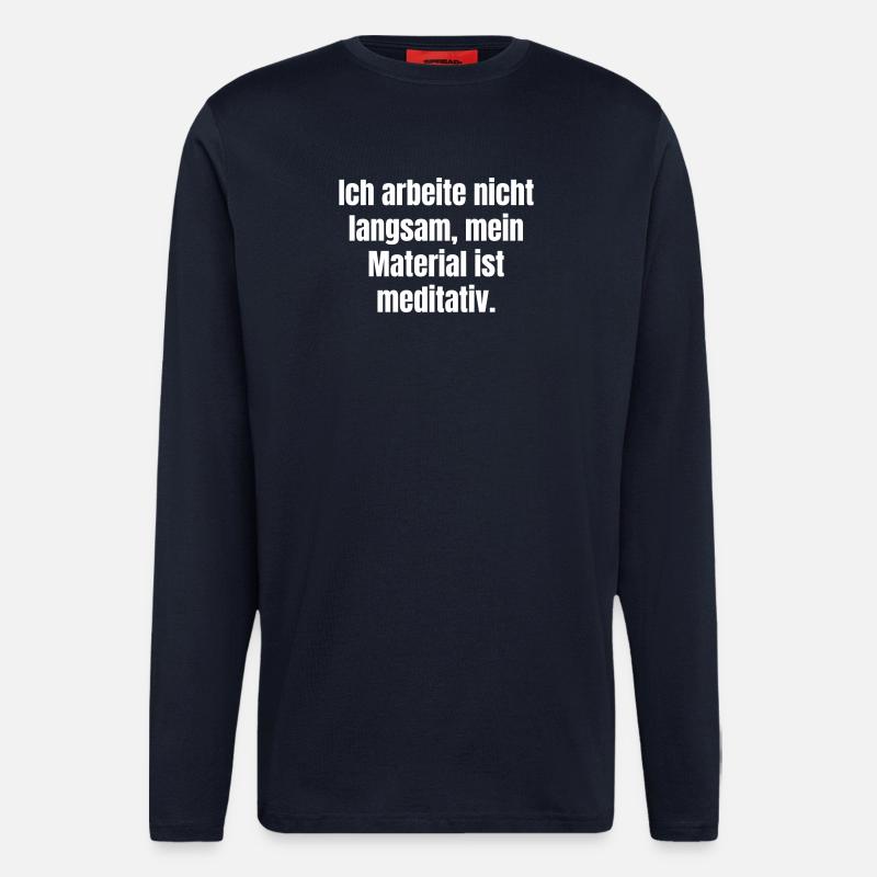 Meditatives Material-Statement - Langarmshirt - made by SPREAD  - DARK NAVY