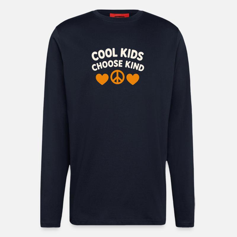 Anti-mobbing-freundlichkeit, Stehen Sie - Langarmshirt - made by SPREAD  - DARK NAVY