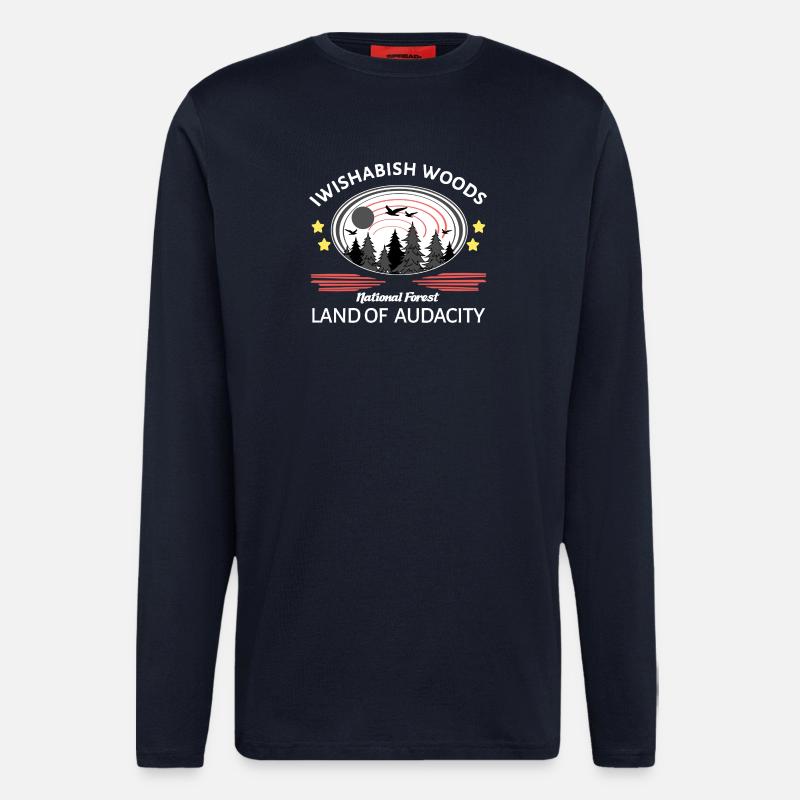 Iwishabish woods - Langarmshirt - made by SPREAD  - DARK NAVY