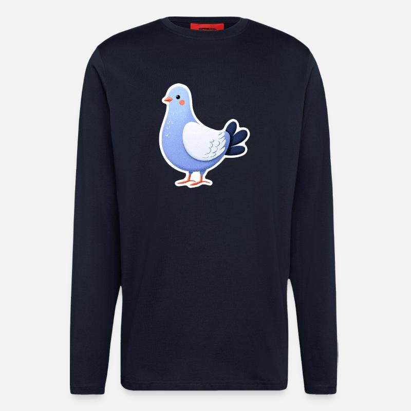 Blue Dove Aufkleber-Illustration - Langarmshirt - made by SPREAD  - DARK NAVY