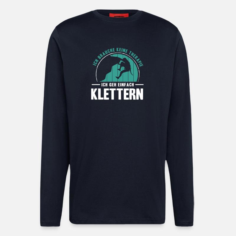 Bouldern Geschenke Klettern Kletterer Boulderer - Langarmshirt - made by SPREAD  - DARK NAVY