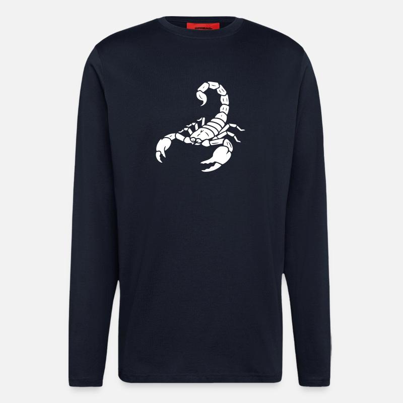 Skorpion Sternzeichen Tier Vektor - Langarmshirt - made by SPREAD  - DARK NAVY