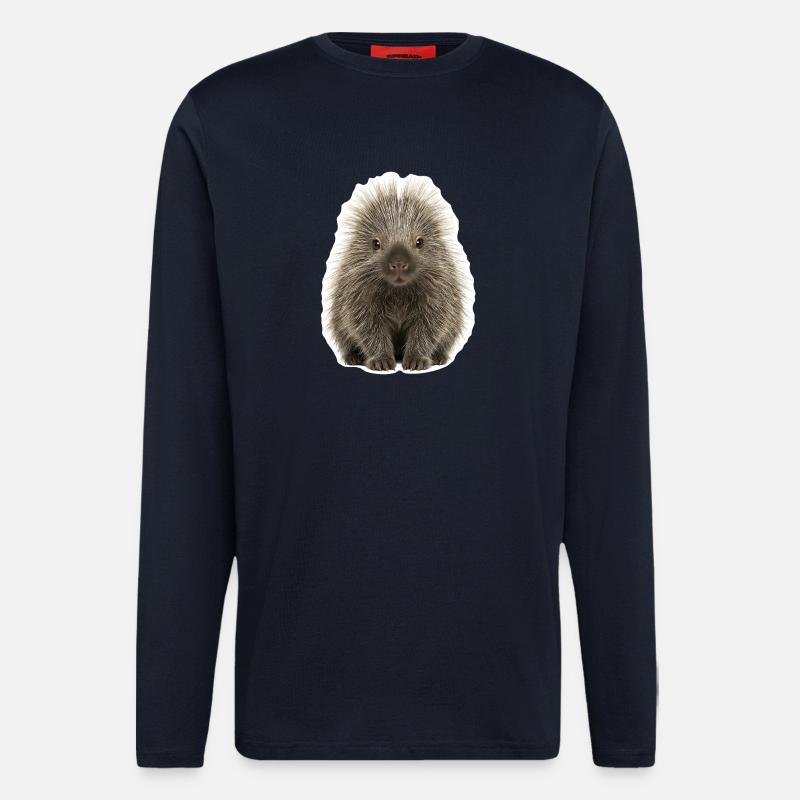 Putziges Stachelschwein - Niedlich - Langarmshirt - made by SPREAD  - DARK NAVY