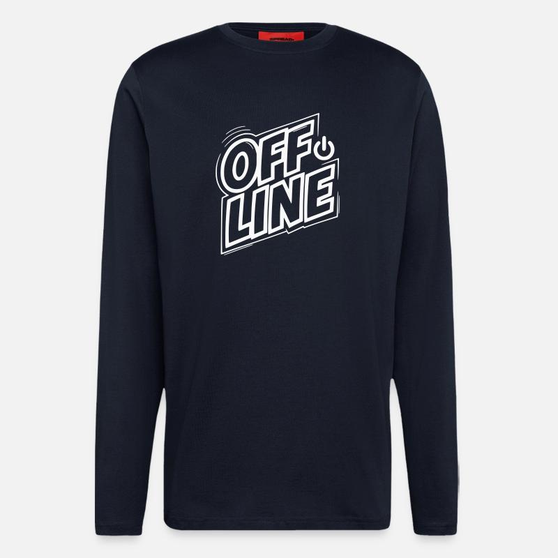 Offline Modus Retro - Langarmshirt - made by SPREAD  - DARK NAVY