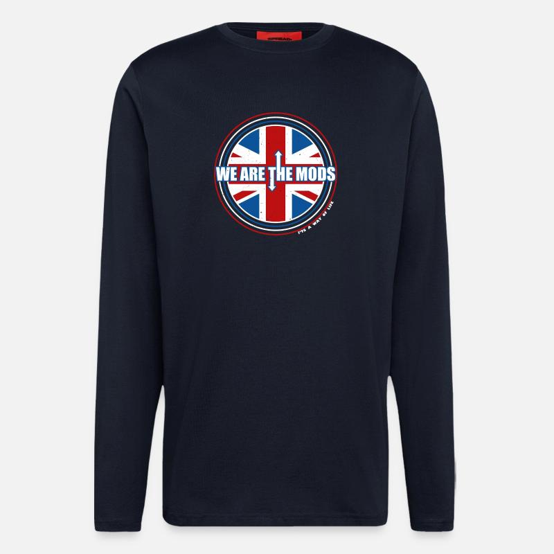 Wir sind die Mods Union Jack - Langarmshirt - made by SPREAD - DARK NAVY