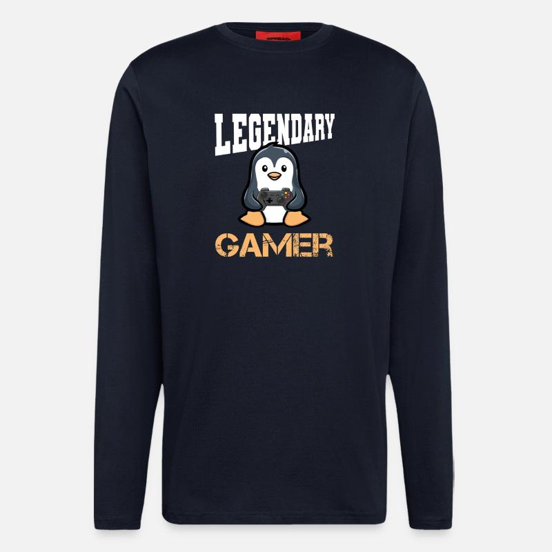 controller zocken gamen - Langarmshirt - made by SPREAD  - DARK NAVY