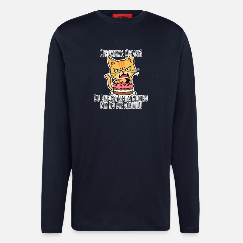 Birthday? YOU BRING A CAKE! - Longsleeve - made by SPREAD - DARK NAVY