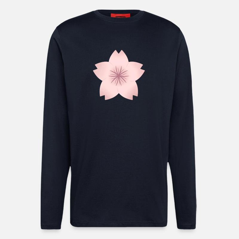 Blush Cherry Bloom - Longsleeve - made by SPREAD  - DARK NAVY