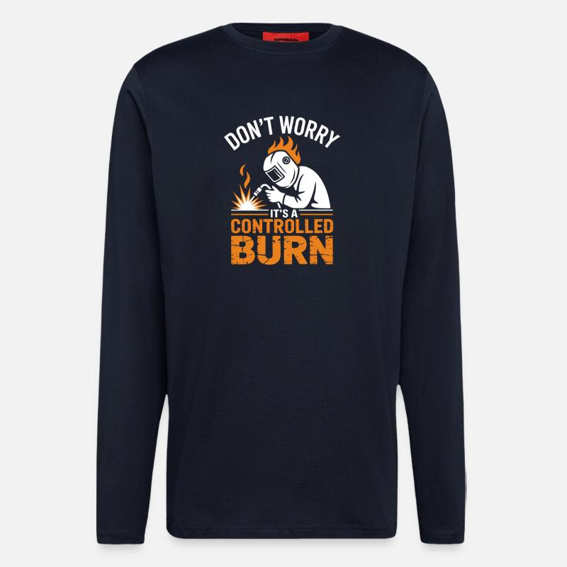 Schweißer Spruch Beruf Lustiges Schweißer Geschenk - Langarmshirt - made by SPREAD  - DARK NAVY