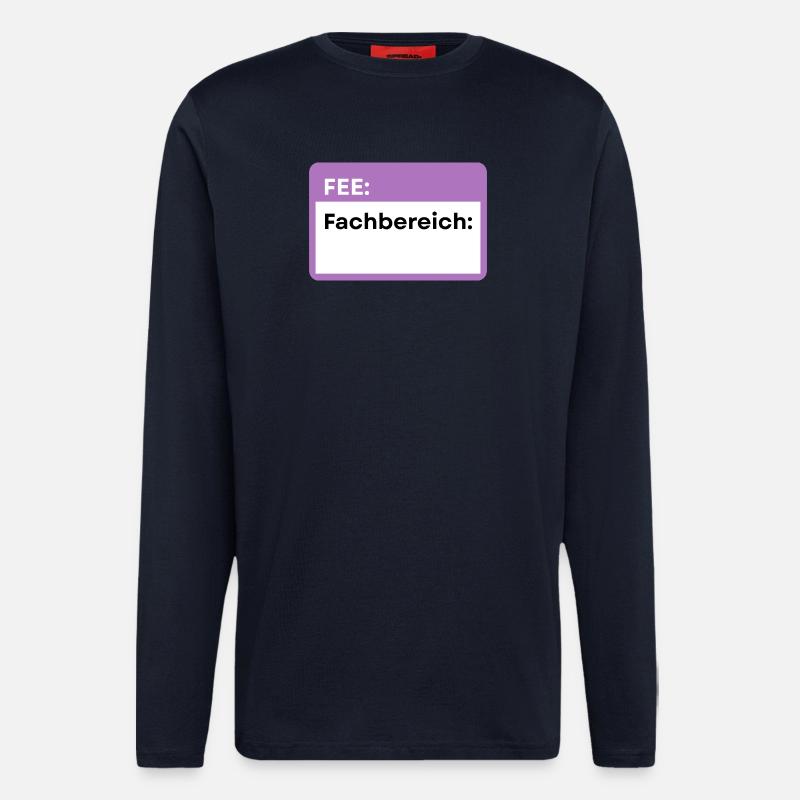 Fachbereich Schild Lila - Langarmshirt - made by SPREAD  - DARK NAVY