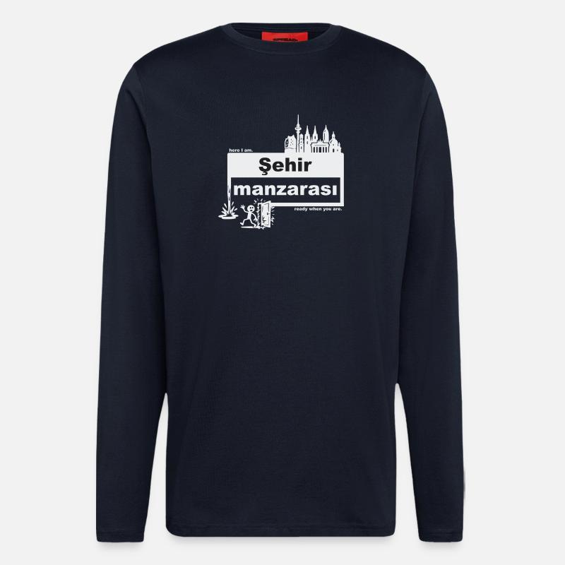 Stadtbild - türkisch - ready when you are - Langarmshirt - made by SPREAD  - DARK NAVY