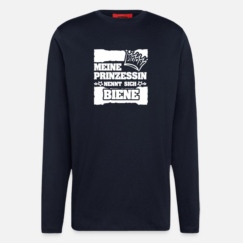 Maedchenname Biene - Langarmshirt - made by SPREAD  - DARK NAVY