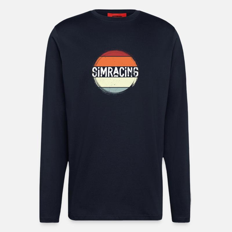 SimRacing Retro Circle Emblem - Langarmshirt - made by SPREAD  - DARK NAVY