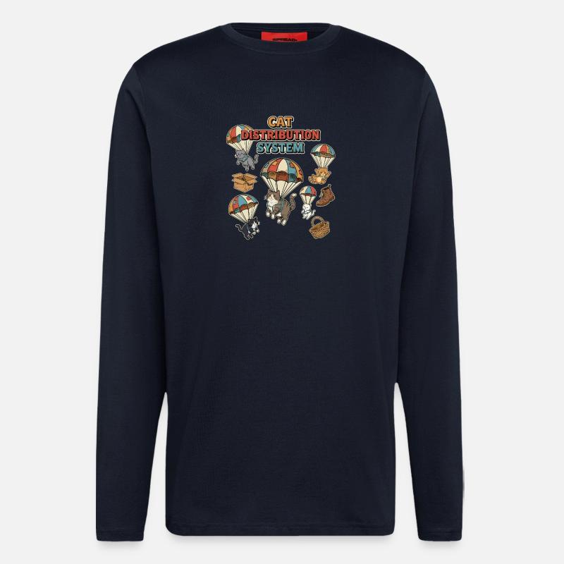 Katzenverteilungssystem - Langarmshirt - made by SPREAD  - DARK NAVY