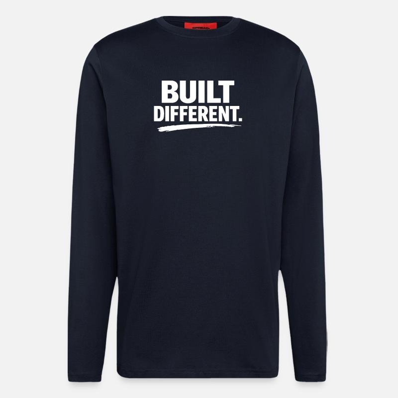 Construit différemment - Manches longues bio décontracté fabriqué en UE - DARK NAVY