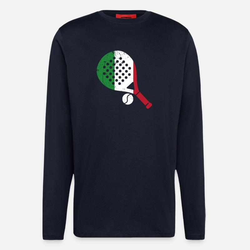 Padel Racket Italien Style - Langarmshirt - made by SPREAD  - DARK NAVY