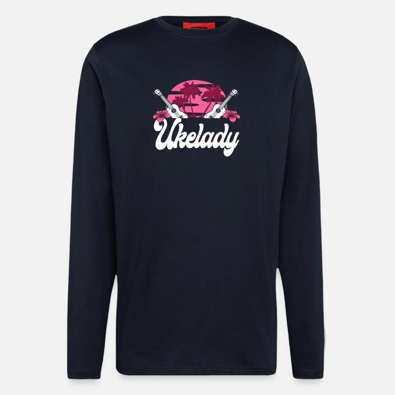 Ukulélé hawaïen Uke Ukelady - Manches longues bio décontracté fabriqué en UE - DARK NAVY