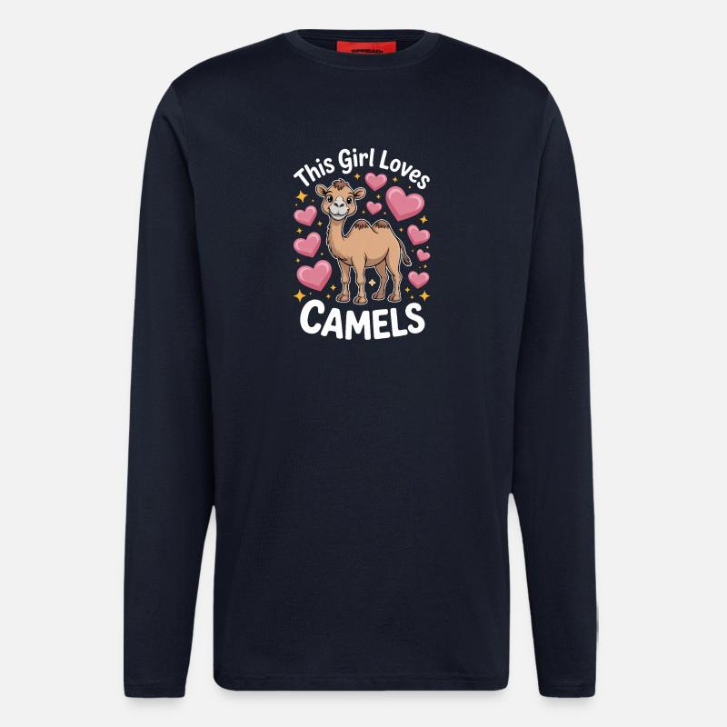 Kamele Spruch Lustiges Kamele Geschenk - Langarmshirt - made by SPREAD - DARK NAVY